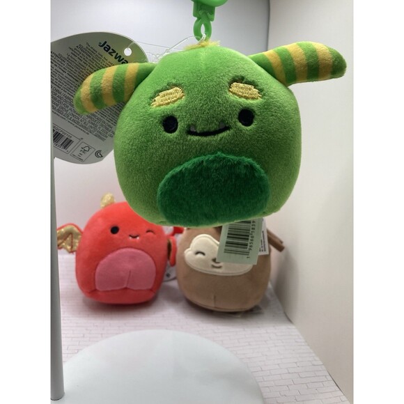 Squishmallows 3.5" Karlie Red Bat, Wade the Werewolf, Monster Callum Plush Clip - Picture 3 of 16